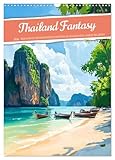 Thailand Fantasie (Wandkalender 2026 DIN A3 hoch), CALVENDO Monatskalender: Wenn Anime und Urlaubsfeeling ihre Fantasie spielen lassen (CALVENDO Orte)