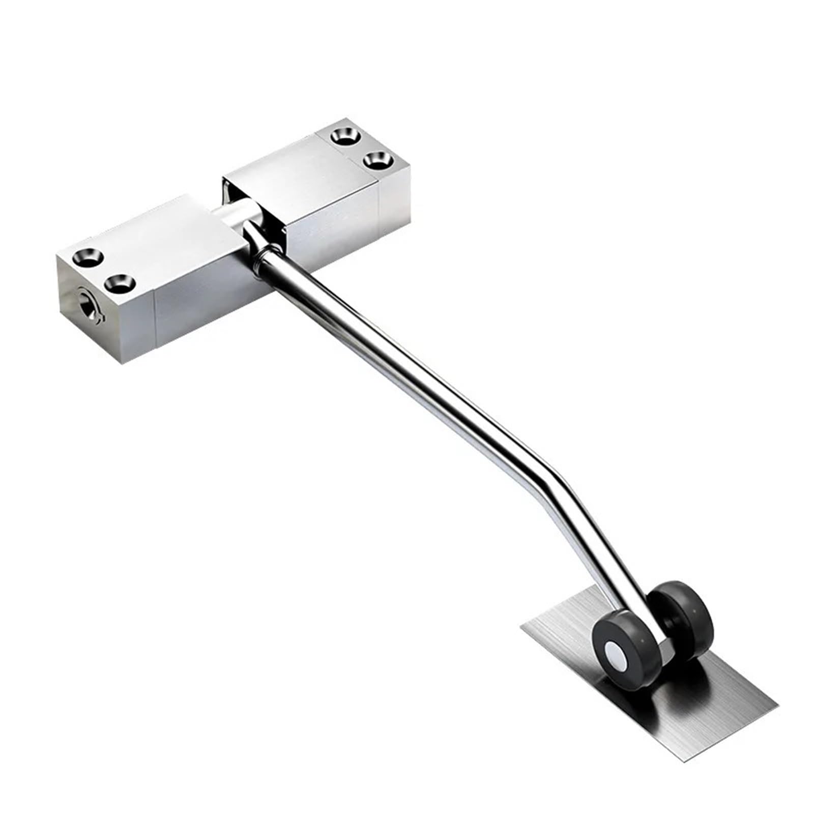 Adjustable Stainless Steel Door Closer for Household Silent Buffering Door Closer(Silver)