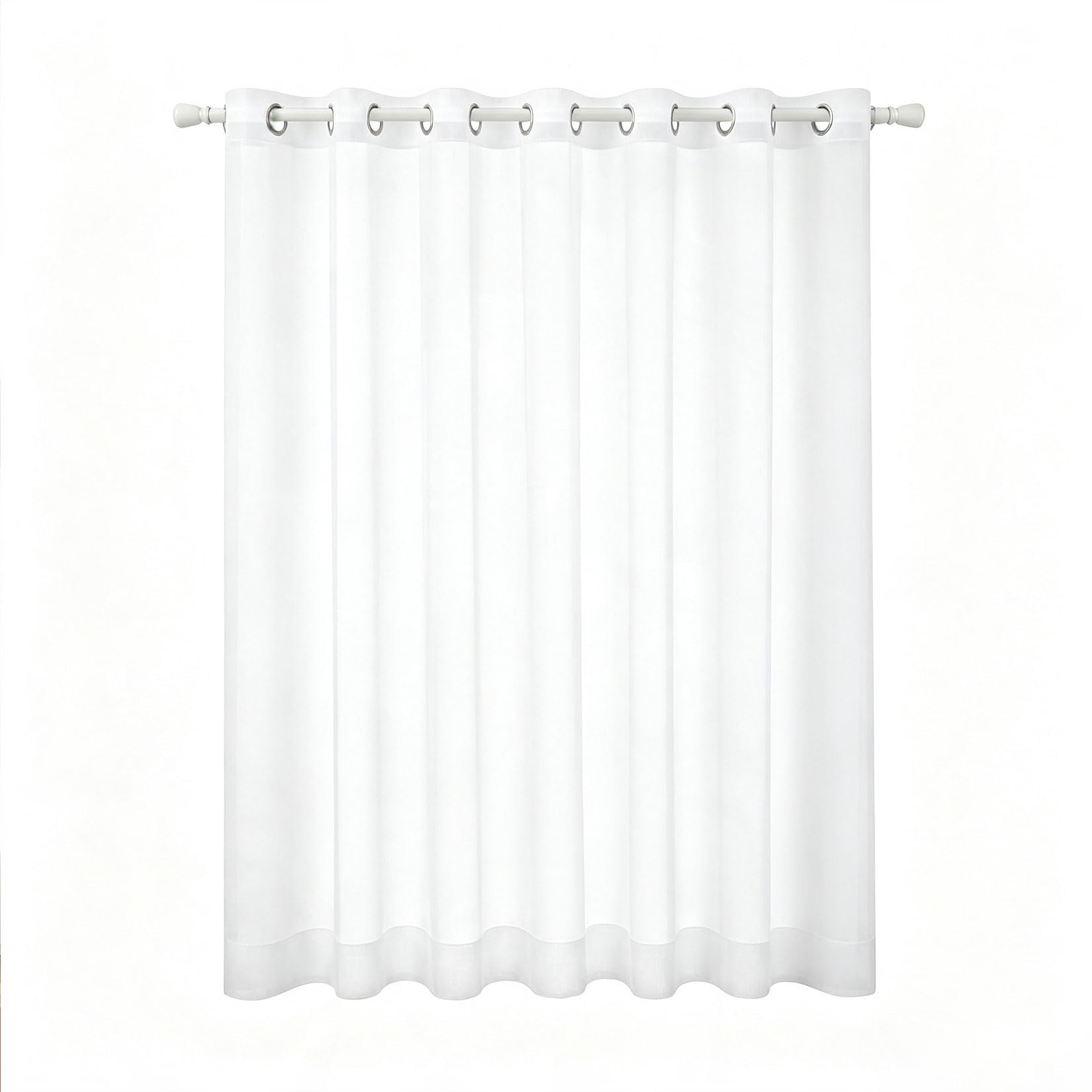Cortinas visillos para habitacion juvenil y comedor moderno en color blanco