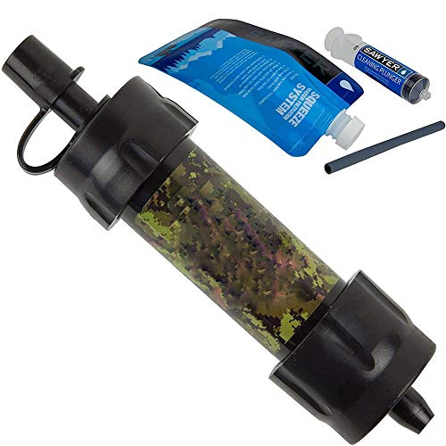 Outdoor waterfilter holle vezel waterzuiveraar perfect voor backpacker, camper, wandelaar of voor noodgevallen