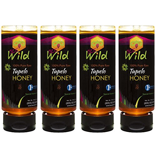 Bee Wild Miel cruda orgánica Tupelo 12 oz pack 4 miniatura 1