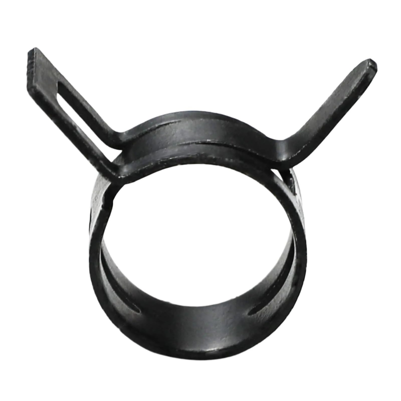 100 abrazaderas de manguera de resorte de pinza negras de 6 mm a 25 mm, hebilla de acero elástica, abrazaderas de manguera for tubería de agua y línea de combustible(20mm)