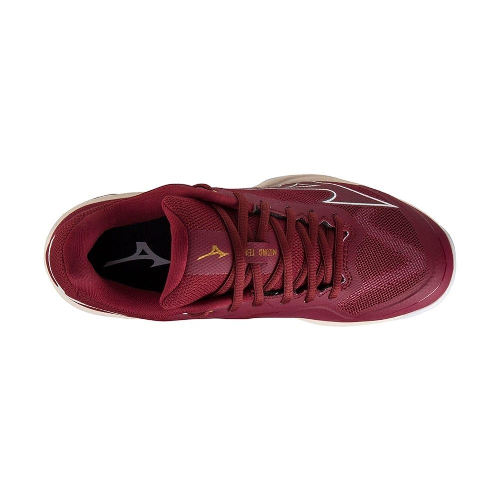 Mizuno Femmes Wave Exceed Light Clay Chaussures De Tennis Chaussure Terre Battue Rouge Foncé - Blanc