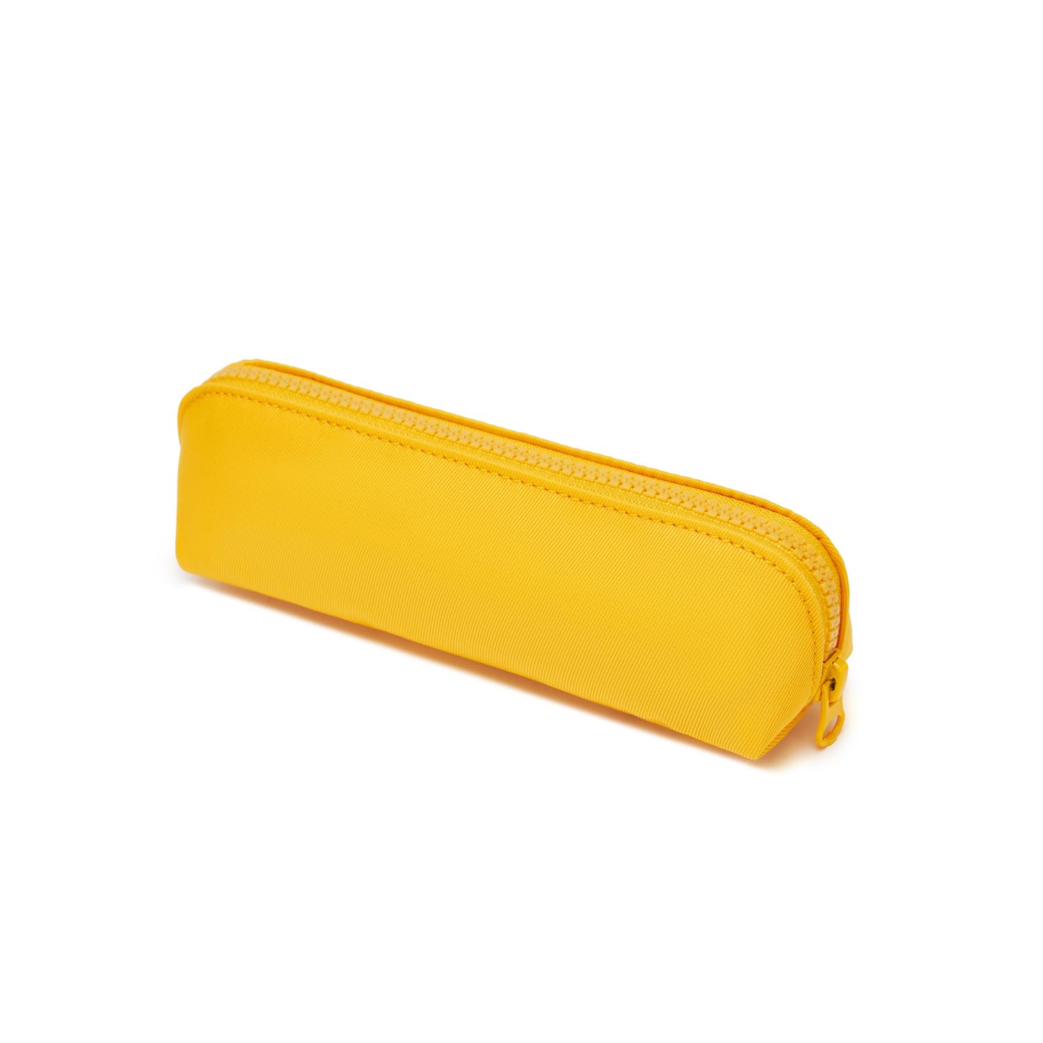 YONBEN Nylon Pencil Case Simple Color Bag Zipper Lightweight Storage (Yellow,Oxford Cloth) — image 1