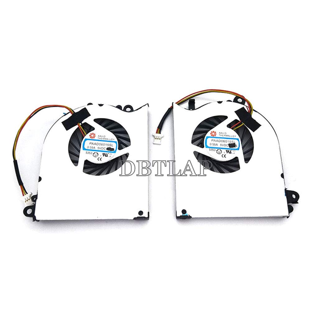 CPU + GPU Laptop Fan Compatible for MSI GS60 PC 2QD 6QE 6QC Cooling Fan PAAD06015SL 5VDC 0.55A N293