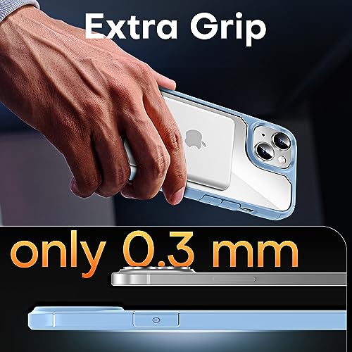 Image of TAURI for iPhone 15 Case, Compatible with MagSafe [Anti-Yellowing] with Screen Protectors, Military-Grade Protection, Shockproof Slim Magnetic Phone Case for iPhone 15 6.1 inch, Blue