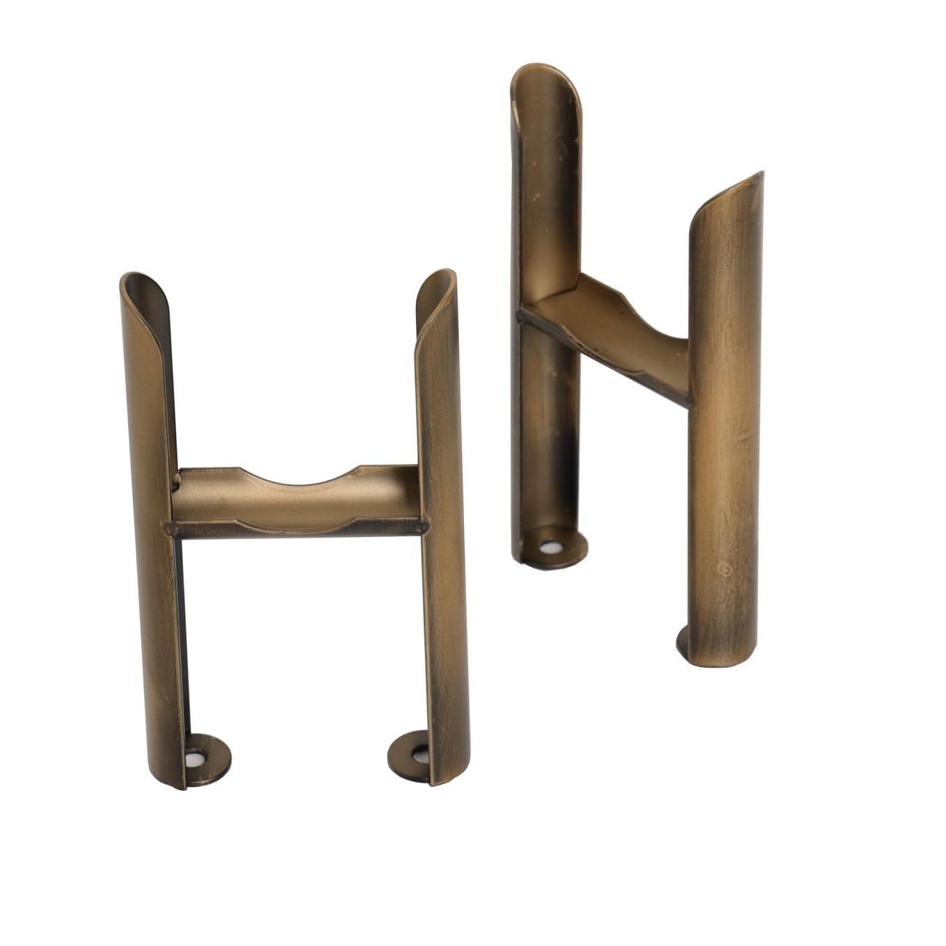 Go Bathrooms Clover Antique Brass Triple Radiator Feet for Floor Mounted Radiators