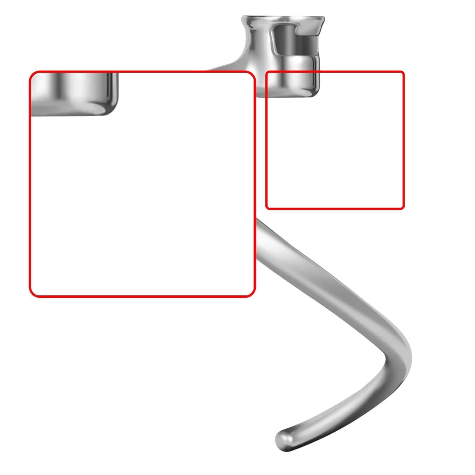 Resistente - Gancio for Impastare A Spirale In Acciaio Inossidabile, Compatibile Con KitchenAid, Ciotola Da 7 QT - Robot Da Cucina Con Supporto Sollevabile, Lavastoviglie for Impasti Di Pane E Pizza