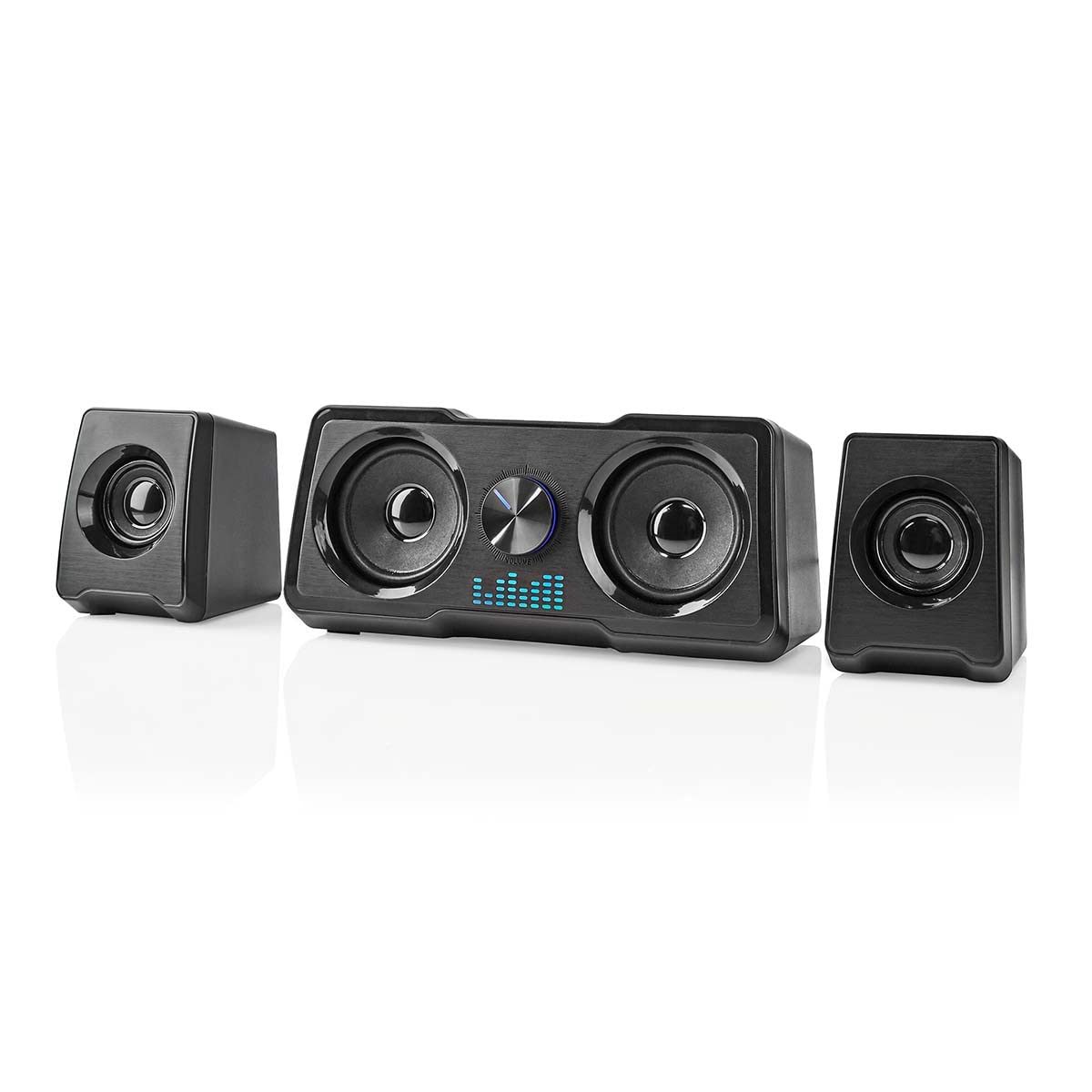 NEDIS Altoparlante per gaming | Canali degli altoparlanti: 2.2 | Alimentazione a USB | 3,5 mm maschio | 48 W | LED | Controllo del Volume