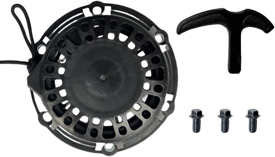 Recoil Starter with Handle and Bolts for Pulsar PG2300iS 2300W Surge Inverter Generator for GENMAX GM2800iSAC GM2800iAE GM3200i GM3300i GM3500iAED GM4000iSAPC GM4000iSBEPC 145cc Inverter Generator