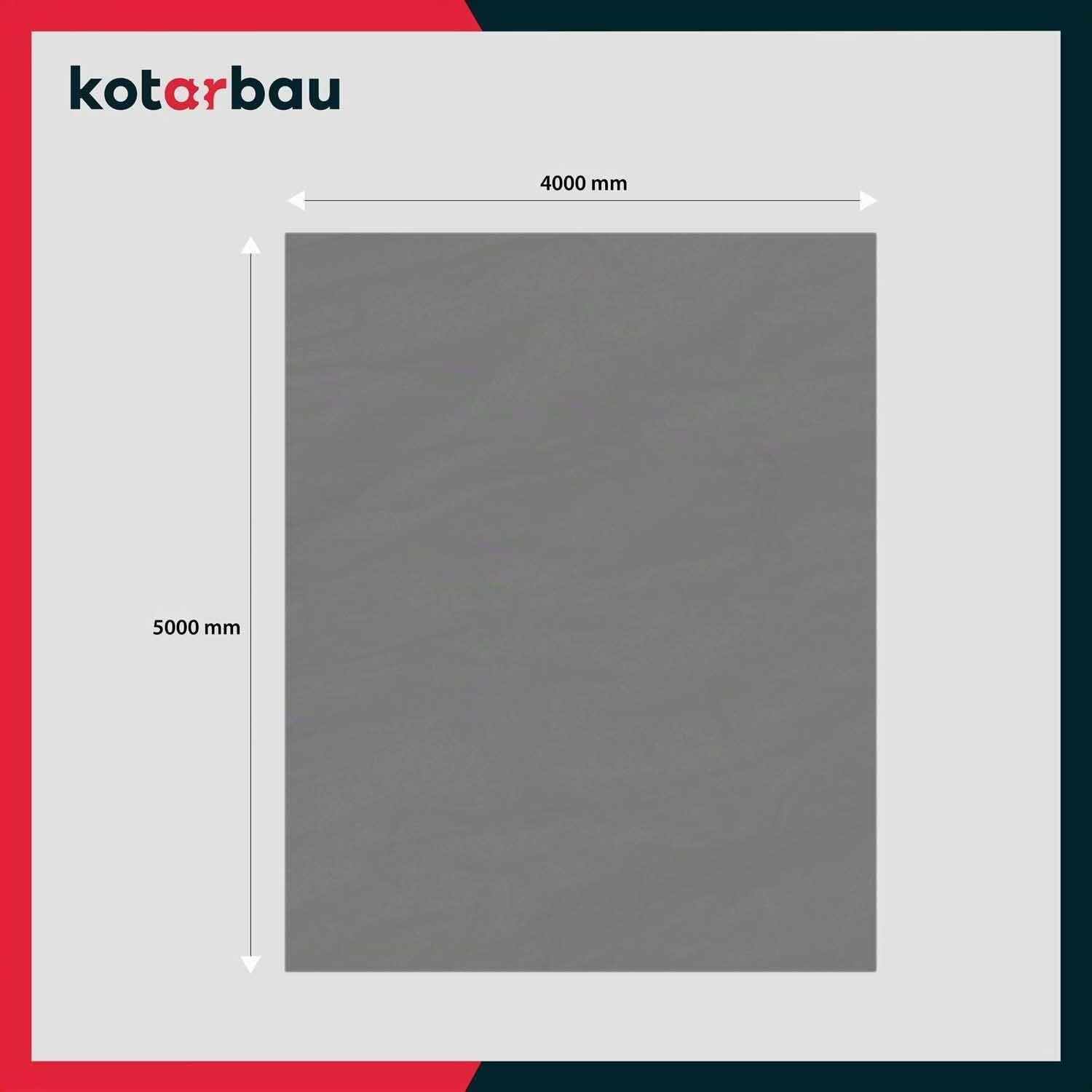 KOTARBAU® Set di 50 Teli Copritutto per Imbianchino - Polietilene Riciclato - 4 x 5 m - Grigio - Teli per Imbiancare - Telo Copritutto Robusto - Protezione Cantiere - Spessore Extra