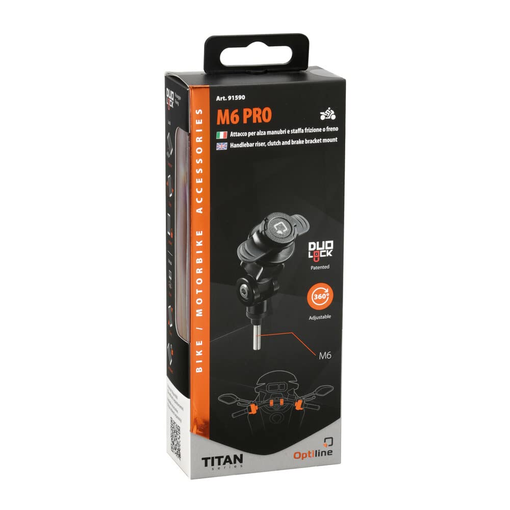 Optiline 91590 Titan Opti M6 PRO, Attacco per alza manubri e Staffa Frizione o Freno