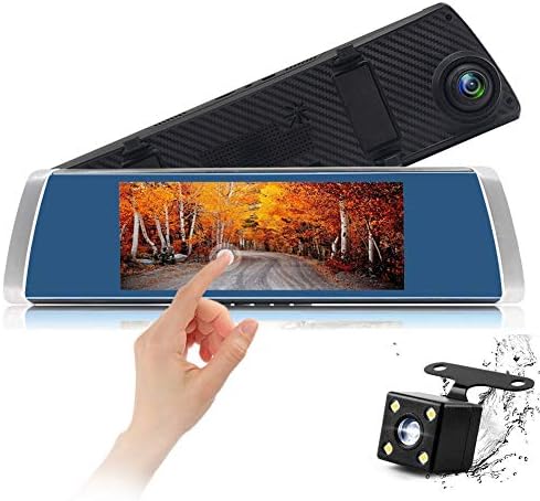 Dash Cam Front and Rear, Izaway 7 Inch Touch Screen Car Mirror Dual Dash Camera 170° Wide Angle Rearview Backup Camera Vehicle Video Recorder, Car DVR with Parking Monitor Night Vision Loop Recording