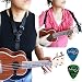 Clip On Ukulele Strap Black Color Adjustable In Various Length From Lohanu Ukulele Hook & Clips On Requires No Drilling Easy To Use Fits Any Uke Sizes Helps You Play Better & Easier!