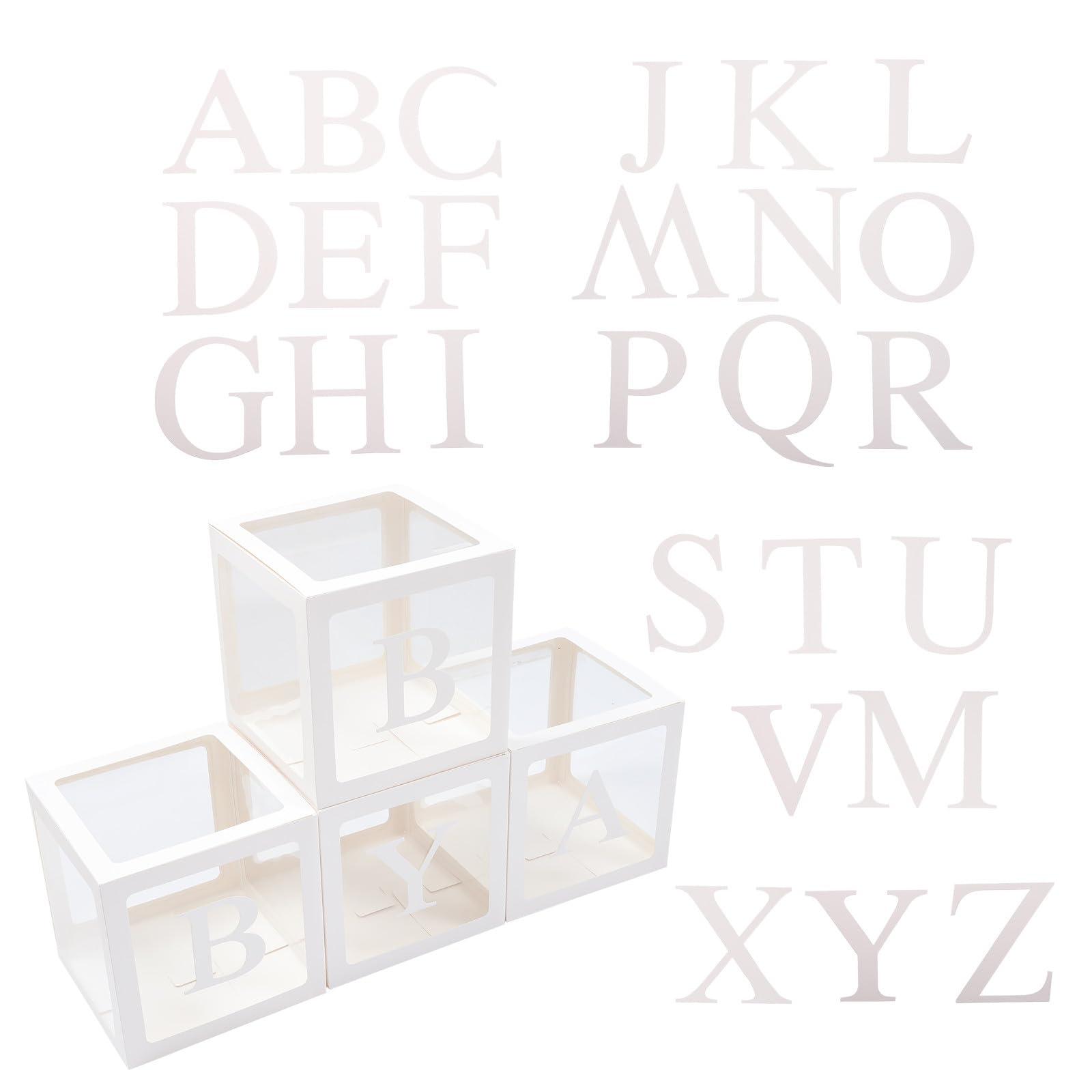 Caja de papel blanco para globos MAGICLULU con ventana transparente para fiesta