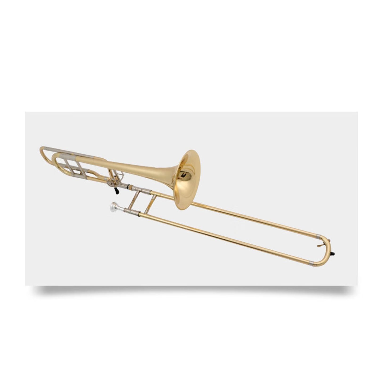 Puzon Profesjonalny lakierowany złoty tenorowy puzon B dur instrument dęty