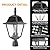 LUTEC Outdoor Solar Lamp Post Light, Dusk to Dawn 300LM Waterproof Pole Light Head with 4 Pcs Glass, Exterior Solar Powered Fence Post Light Fixtures for Garden, Patio, Yard(Brown)