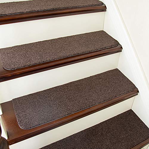 COSY HOMEER Stair Treads 28x9 Non-Slip Mats - 7pc Brown