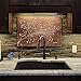 Handmade Copper Kitchen Backsplash Tiles, Tree Branches with Leaves Kitchen Backsplash, Custom Copper Backsplash Panel, Custom Stove Splashback Tile, Indoor Outdoor Wall Decor (Copper)