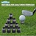 MUXSAM Golf Iron Ferrules .370, Re-Shaft Golf Ferrule for Taper Tip Iron Wedge Shaft, with Double Chrome Ring, Black, 10-Pack