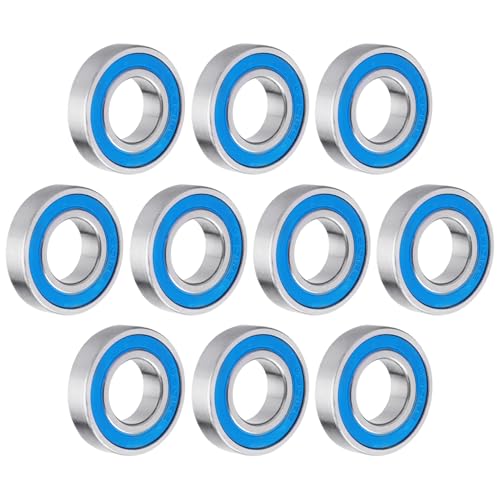 Image of 10pcs 6901-2RS Ball Bearings - Miniature Deep Groove Ball Bearing Double Blue Rubber Sealed Chrome Steel for RC Cars /Planes /Drone /Robotics / 3D Printing Projects(12x24x6mm)