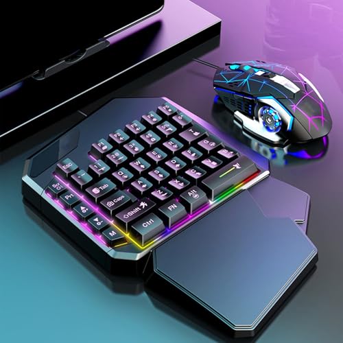 Clavier de jeu ergonomique à 40 touches filaire USB rétroéclairé