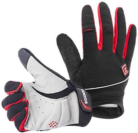 ZOOKKI Cycling Gloves Mountain Bike Gloves Road Racing Bicycle Gloves Light Silicone Gel Pad Riding Gloves Touch Recognition Full Finger Gloves Men/Women Work Gloves - XXL