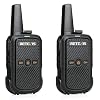 Retevis RT15 Walkie Talkie Mini, VOX 16 Canali Professionali Walkie Talkie Portatile, 50 CTCSS 208 DCS, Ricaricabili Walkie-Talkie a lungo raggio per Famiglia, al Dettaglio (Nero, 1 Coppia)