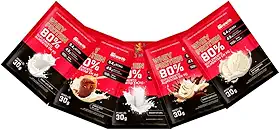 Combo - Whey Protein Concentrado 30g - 5 Sachês (Natural, Cappuccino, Leite em Pó, Doce de Leite e Sorvete de Creme) – Growth