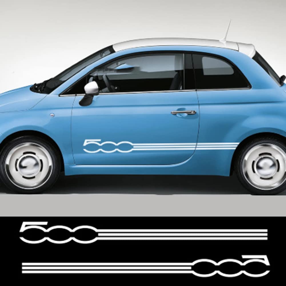 Vinilos Decorativos Rayas Para Falda Lateral De Coche | 190 Cm X 9 Cm | Autoadhesivos, Extraíbles | Varios Colores (negro, Blanco, Rojo, Gris)