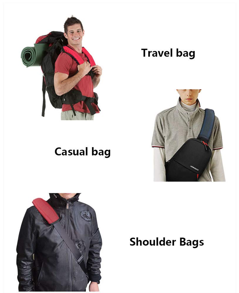 Osilly Lot De 2 Housses De Ceinture De Sécurité Universelles En Fibre De Cuir Pour Ceinture De Sécurité De Voiture, SUV, Camion, Avion, Sac à Dos (rouge Vin