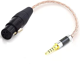 Haldaneaudio 10cm Hi-End 3.5mm TRRS Balanced Male to 4-Pin XLR Balanced Female 7N OCC Copper Silver Mixed Adapter Cable - coolthings.us