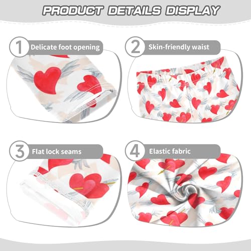 Girls Leggings Hand Drawn with Hearts Toddler Girls Clothes Leggings for Girls Toddler Girls Leggings 3-4T3