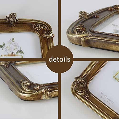 Bellglee Vintage Picture Frame 4X6 Inch, Gold Antique Photo Frames With Glass Front For Tabletop And Wall Hanging, Home Decor, Art Deco, Photo Gallery, Displays, Gift Ideas (Gold, 4X6) #TOP4