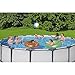 Bestway Steel Pro MAX 16 Foot x 48 Inch Round Metal Frame Above Ground Outdoor Swimming Pool Set with 1,000 Filter Pump, Ladder, and Cover