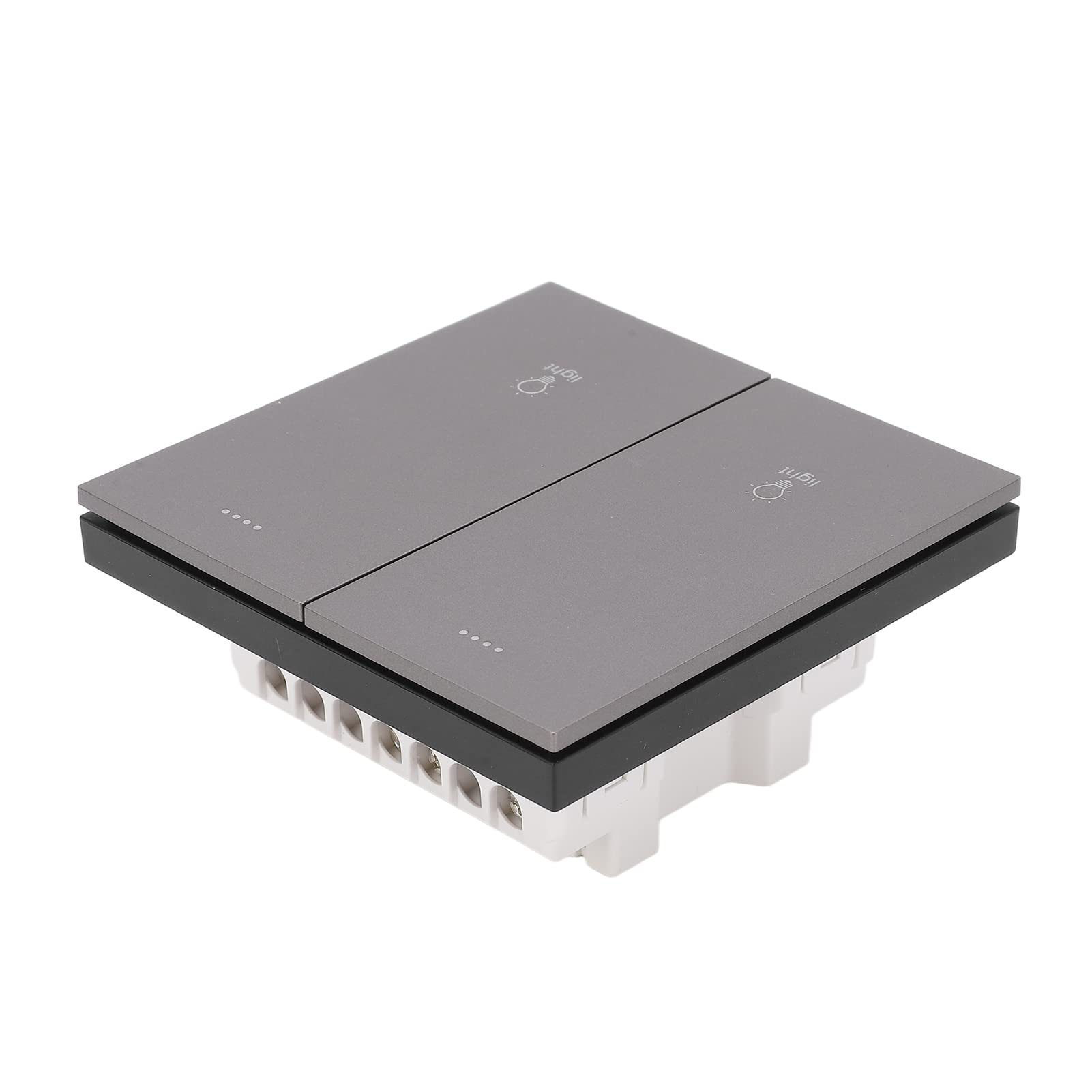 Interruptor de luz inteligente, botón de pared con función de sincronización de control de voz habilitado para WiFi y Bluetooth para automatización del hogar