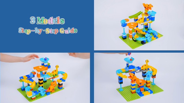 Amazon.com: Anpcso Marble Run Building Blocks, Dinosaurs Marble
