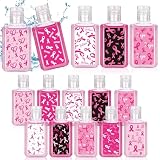 Piuaeue 50 PCS Breast Cancer Awareness Mini Hand Sanitizer Bulk