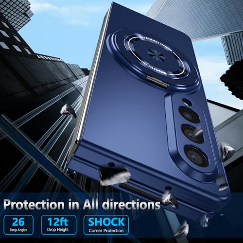 Funda anticaídas Samsung Z Fold 4 con anillo plegable de 360 grados y protección de policarbonato 7