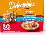 Delectables Lickable Treat Stew Wet Cat Treat Variety Pack, Food Topper, Hydrating, Grain-Free, No Fillers, No...