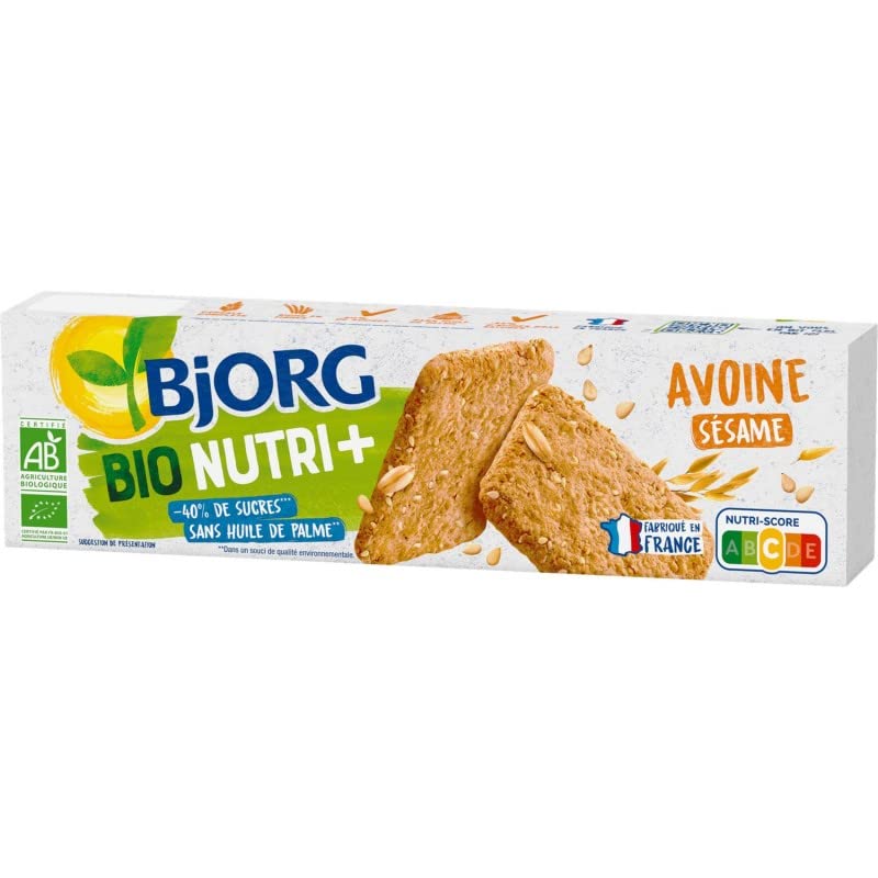 Biscuit avoine sésame bio Bjorg encas sain coupe faim naturel