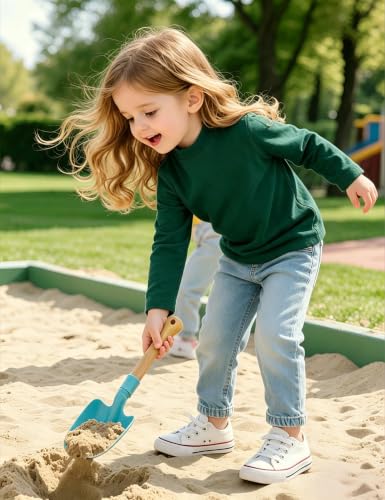 Image of Witwot Toddler Girls Mock Turtleneck Shirts Long Sleeve Thermal T-Shirt | Cotton Girl Soft Basic Pullover Tops Size 18M-5T