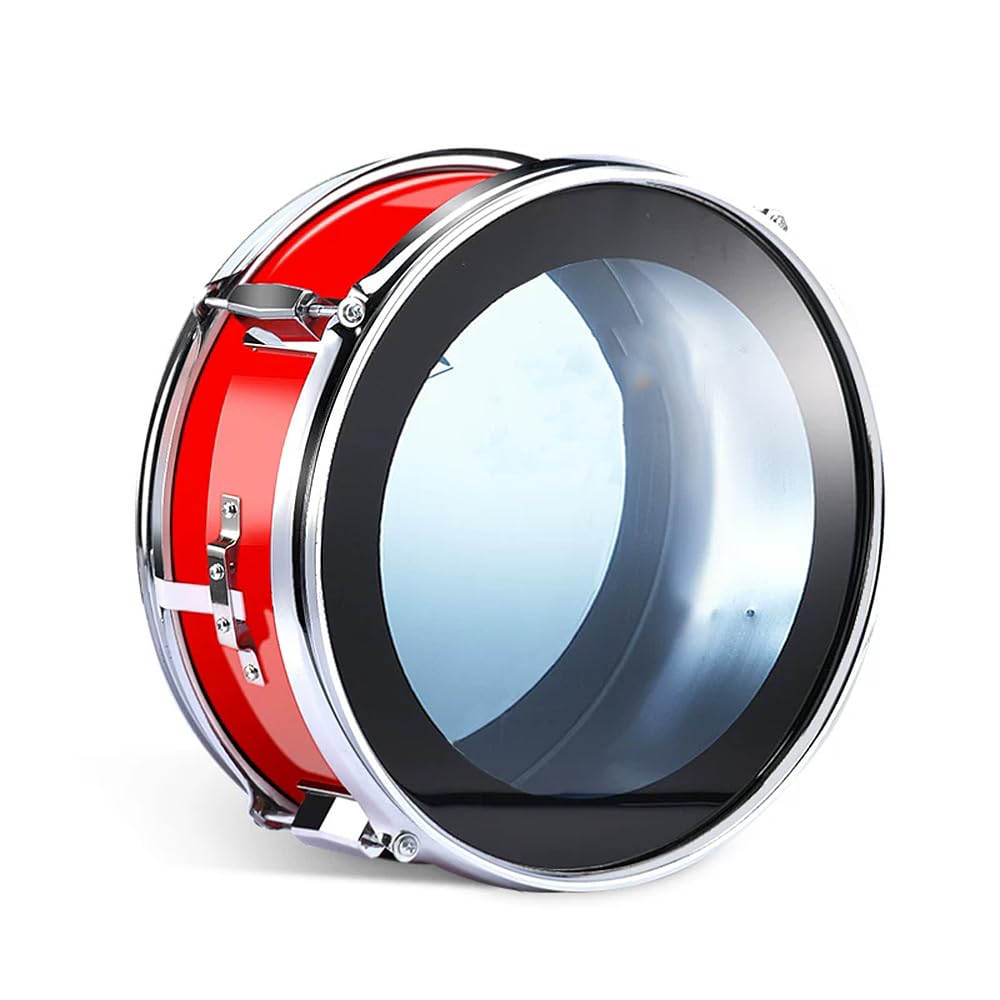 Tambor transparente de doble tono, motivación deportiva, instrumento de percusión para animar juegos, incluye baquetas y correa para el hombro