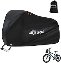 Bike Cover for 2 Bikes Storage, 210T Extra Heavy Duty Bicycle Cover, Waterproof Anti Dust Rain and UV Protection with Lock Holes and Storage Bag for Mountain Bike/Road Bike/Hybrid