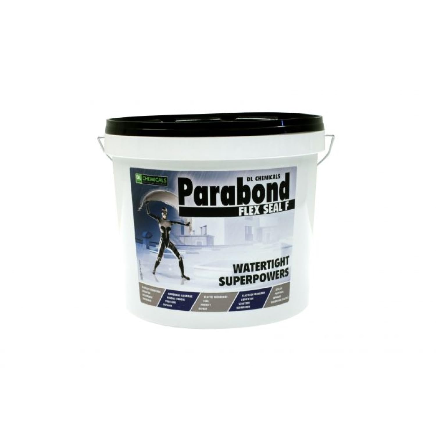 PARABOND FLEX SEAL F (bote 6 kg) - Sellador impermeabilizante de superficie resistente al agua, Impermeabilidad y protección, Sellador interior y exterior, Polímero MS, Uso profesional, Gris