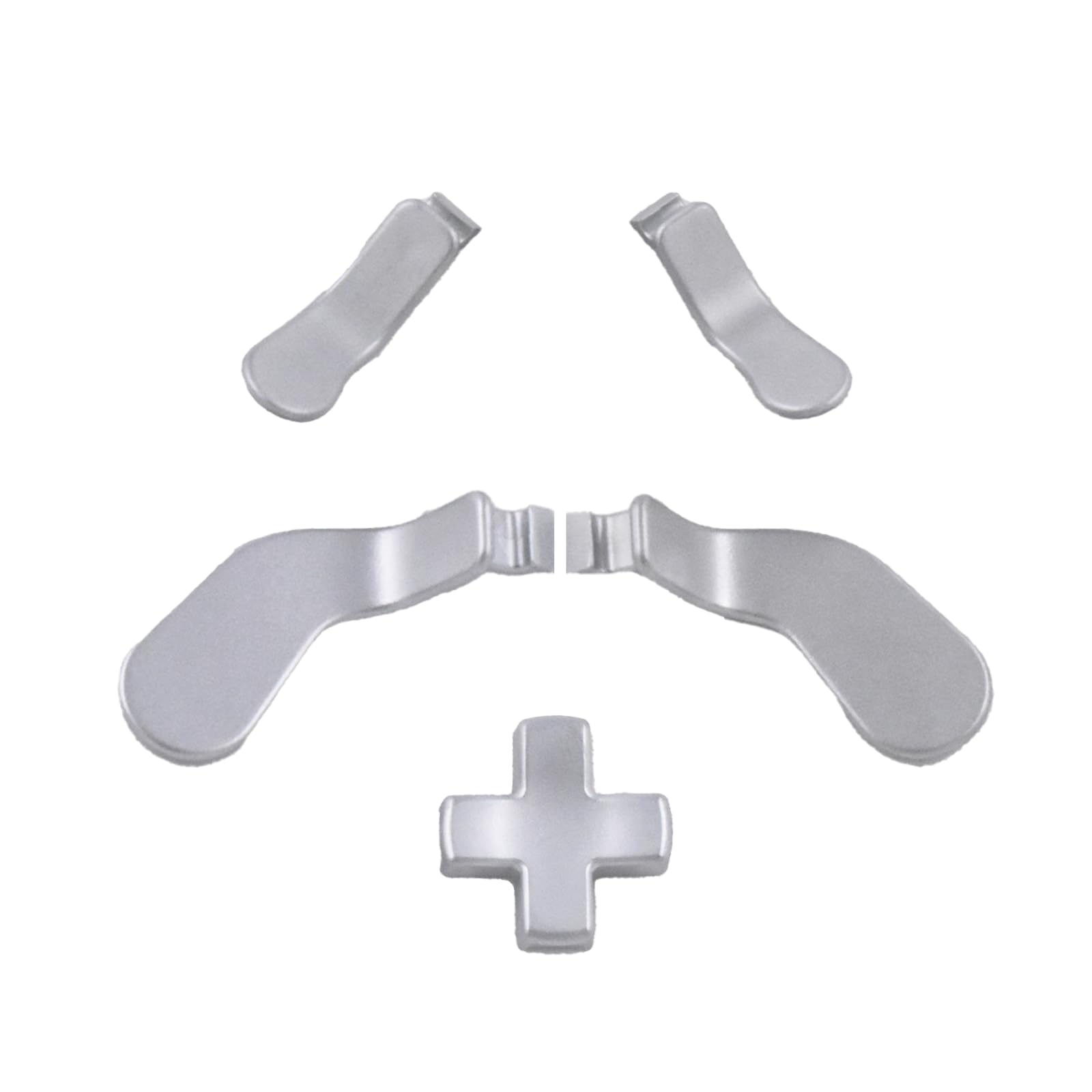 5 in 1 Elite Controller Paddles for Xbox One Elite Series 2 Controller Metal Paddles for Xbox Elite Series 2 Core Controller Paddles with D-Pad for Xbox One Elite 1 (Silver)