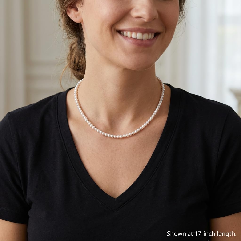 Freshwater Pearls Drop Necklace CZ Crystal Pearl Necklace Bride Pearls Diamond Necklaces Single Pearl Rhinestone Necklace for Women Jewelry Gift - Image 3