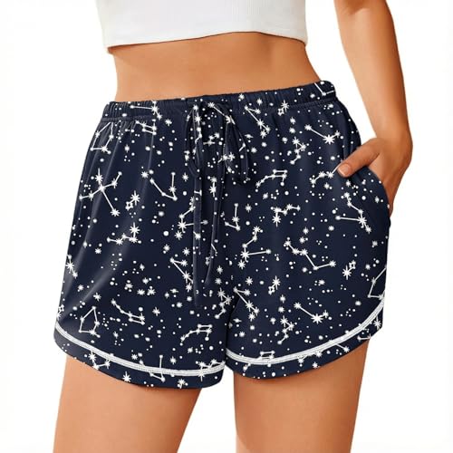 Image of Ekouaer Pajama Shorts for Women 2026 Soft Sleep Shorts Casual Lounge Shorts Comfy Pj Bottoms with Pockets