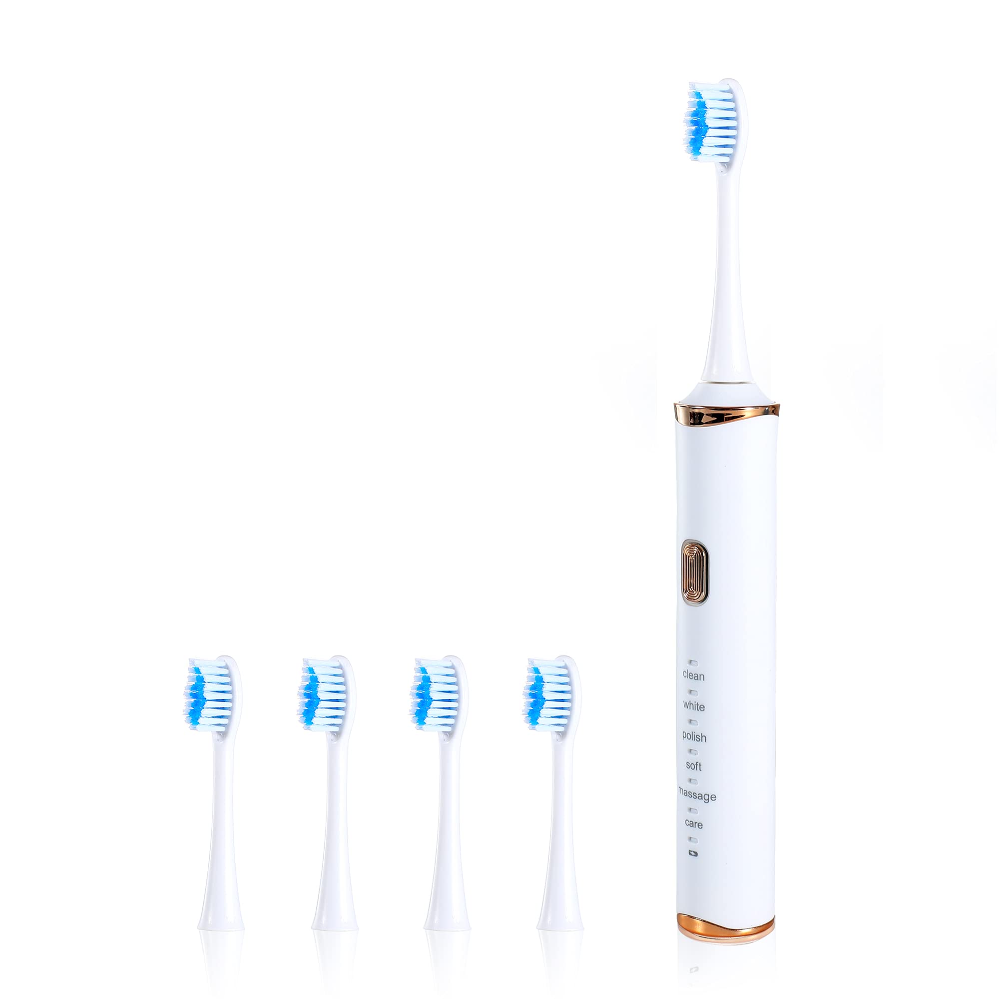 Electric Toothbrushes for Kids and Adults，Included 5 Brush Rounded Heads with 2 min Smart Timer,3100