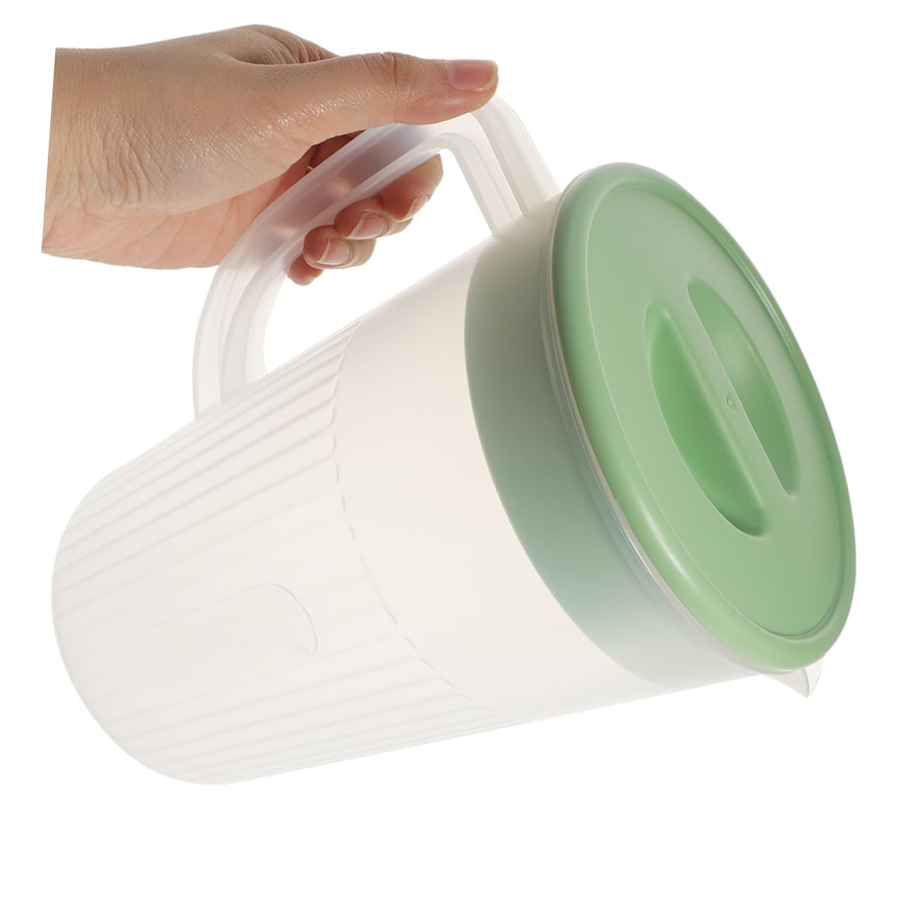 Garneck 2 piezas Jarra de Agua Grande con Tapa Resistente al Calor para Nevera y Bebidas Frías Limonada y Café Helado Casa y Oficina